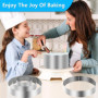 talifoca 3 Pcs Cercle Patisserie, Diamètre 10/15/20 cm Rond Moules à Gâteaux en Acier Inoxydable Moules à Pâtisserie pour Pâtiss