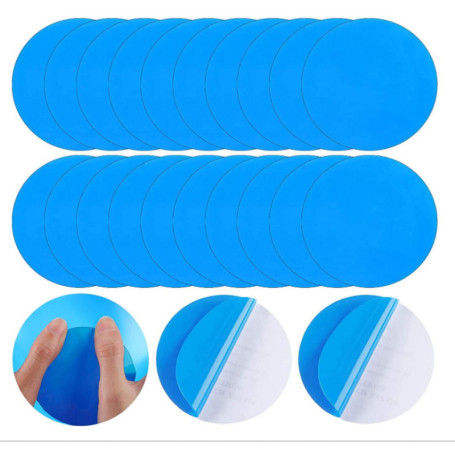 20 Pièces Patchs de Réparation Auto-Adhésifs PVC,Kit De Réparation De Patchs De Piscines,Patchs De Kayak Imperméables,Réparation
