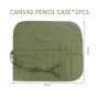 1 trousse à crayons en toile, outil de rangement pour pinceaux, trousse à crayons portable, rideau de stylo avec 22 compartiment