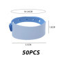 Lot de 50 bracelets vierges bleus - Bracelets d'identification - Bracelets d'entrée, réglables et simples - Bracelets d'activité