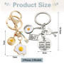 Pack De 2 Porte-Clés Omelette, Porte-Clés Mignons, Porte-Clés Drôles, Porte-Clés Ustensiles De Cuisine, Porte-Clés Cadeaux