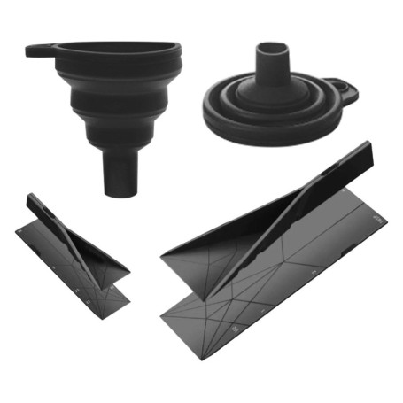 Morceaux De Cuillères À Mesurer Pliantes, 1 Morceau D'Entonnoir De Pliage, Outil De Cuillère À Mesurer Trois-En-Masse, Cuillère 