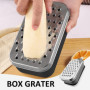 1 ensemble de râpes à fromage avec brosse en 1 pièce, râpe à boîte avec récipient et couvercle, râpe de cuisine en acier inoxyda