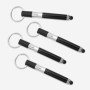Lot de 4 stylets pour écran tactile avec 1 étui à crayons. Stylet pour écran tactile intelligent, mini stylo à bille, porte-clés