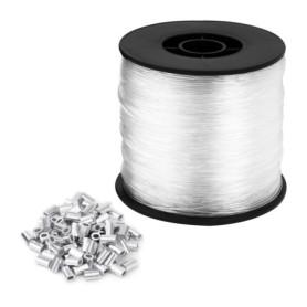 0,8 mm x 200 M Fil Nylon, Fil de Pêche Fort, Fil de Pêche Transparent Ultra Résistant, pour l'artisanat de Bricolage, la pêche, 