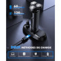 ETROBOT Rasoir Electriques Hommes, 3D Tondeuse Barbe Homme- Rasoirs Électriques Homme avec Rechargeable Base -Rasoir Humide/Sec 