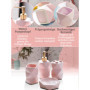Lot de 4 accessoires de salle de bain en céramique avec porte-brosse à dents, distributeur de savon, porte-savon, gobelet à bros