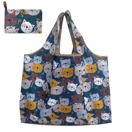 JJiaoLinin Sac à provisions pliable,52 × 40cm Sacs à Provisions Réutilisables Sac Shopping Léger Sachet à Main pour Achats, les 