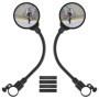 Gvolatee 2 Pièces Retroviseur Velo, 360° Réglable Retroviseur Trotinette Electrique, Rétroviseur Vélo Guidon pour Guidon 22-32mm