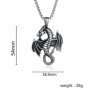southbankstore Collier personnalisé en forme de dragon féroce avec pendentif en forme de dragon, Zinc