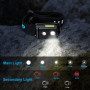 SUNBLESA Gen 2 Lampe frontale à DEL légère 365 lumens – Lampe frontale à 2 lumières blanches et rouges pour adultes et enfants –
