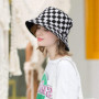 MengH-SHOP Chapeau de Seau Réversible Noir et Blanc Imprimé à Carreaux Chapeau de Pêcheur en Coton Unisexe Pliable Chapeau de So