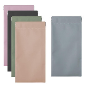 Newpop Etui Lunettes(5Pcs), Souple Étuis et Légère Cuir Portable, Résistant Aux Rayures Étui Sacoche pour Femmes Hommes, Pochett