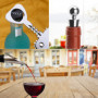 Gvolatee Tire-bouchon à ailettes avec vis en spirale,décapsuleur en alliage de zinc avec bouchon à vin et bec verseur, pour bouc