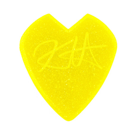 DUNLOP - Médiators Kirk Hammett Jazz III Yellow Glitter, sachet de 6
