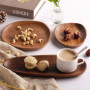 Lot de 4 plateaux de service ronds irréguliers en bois pour collations, fromage, apéritifs, desserts, sushis, fruits, salade, as