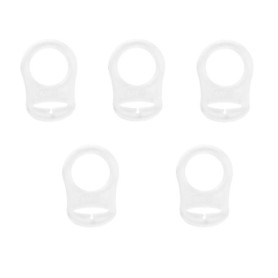 Neoreser 5 Pcs Attache Tetine Silicone, Bouton Silicone Anneau, Anneau en Silicone Adaptateur de Sucette, Adaptateur Bague pour 