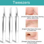 iCovalescent 7 Pièces Extracteur Point Noir, Pince a Point Noir, Acier Inoxydable Enlever Point Noir Outils pour le Visage