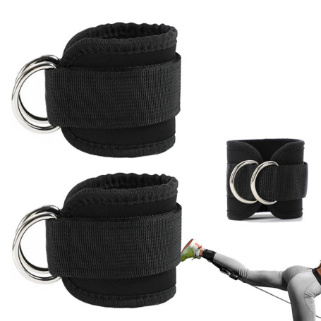 iCovalescent 2 Pièces Sangle Cheville Musculation Poulie, Ankle Straps pour Sport, Sangle Musculation, Entraînement des Fessiers