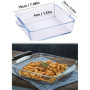 Plat De Cuisson En Verre De 0.8 Litres,19,5*16,5*4,6,Plats À Four,Plat À Gratin En Verre,Plat De Cuisson En Verre,plat A Gratin,
