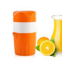 Presse-Agrumes Manuel Portable pour Oranges Presse-Fruits Mini À Main (Couleur: Orange Et Blanc)