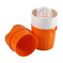 Presse-Agrumes Manuel Portable pour Oranges Presse-Fruits Mini À Main (Couleur: Orange Et Blanc)