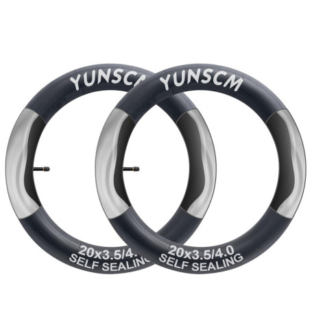 YunSCM 2PCS 89/102-406 Anti-crevaison Chambres à air 20x3.5/4.0 AV32mm Valve Prévention et Réparation,Compatible 20 Pouces Chamb