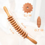 DAOZWUBGIH Rouleau de Massage Corporel en Bois, Masseur Anti Cellulite, Pour Maderothérapie Corps et Drainage Lymphatique, Bâton