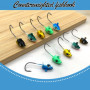 DHER Lot de 10 hameçons à tête plombée pour appâts de pêche,Pêche Hameçons Jig Hameçon de Pêche Hameçons Carpe tête, 5g g Fish H