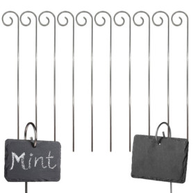 ZAHD 10 pièces Étiquettes de Plantes en métal résistant aux intempéries étiquettes Potager Ardoise marque plante pour jardin Cad