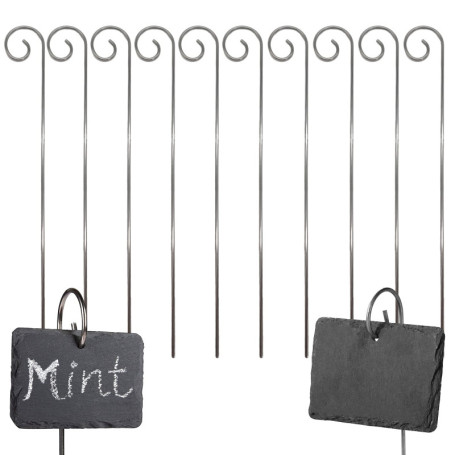 ZAHD 10 pièces Étiquettes de Plantes en métal résistant aux intempéries étiquettes Potager Ardoise marque plante pour jardin Cad
