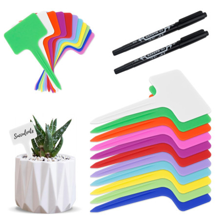 150 Pièces Étiquettes pour Plantes, Accessoires Jardinage Étanche, Etiquette Plastique Livré avec 2 Marqueurs, Applicable Potage