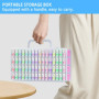 64 Grilles Diamond Painting Accessoires Boite de Rangement, Amovible en Plastique Broderie à Compartimen, 5D Diamant Outils de P