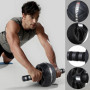 Roue Abdominale - AB Roller - Appareils de Fitness pour Abdominaux - Roue Antidérapante pour Abdominaux - Tapis pour Genoux - Fi