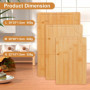 Lot de 3 planches à découper en bambou – Tailles (38 x 25 cm / 30 x 20 cm / 22 x 15 cm) – 1,5 cm d'épaisseur – Avec rainure à ju