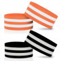 Brassard Réfléchissant, 4 Pièces Serre Pantalon Velo, Bande élastique Réfléchissante avec Fermeture Velcro, pour Homme et Femme,