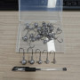 UZSUZZ 25 pièces Têtes Plombées, Têtes Plombées pour Leurre, Tête plombée Ronde, Jig Hameçons avec Billes de Plomb Rondes Hameço