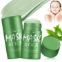 2 pièces bâton de masque au thé vert,Nettoie en Profondeur les Pores Purifiant,Dissolvant les Points Noirs et L'acné,Purifie la 
