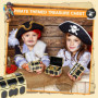 Neikafan 12 Pièces Mini Coffre Trésor Pirate Plastique,12 Pierre Precieuse Enfant et 12 d'or Pièces de Monnaie Coffre Pirate Pet