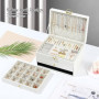 LELYFIT Boîte à Bijoux pour Femme, 3 Couches Rangement Bijoux, Coffret Bijoux de Voyage, Organisateur à Bijoux Verrouillable, Je