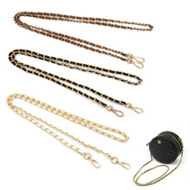 3 Pièces Chaîne de Sac à Main, Chaîne de Remplacement pour Sac à Main, 120cm Sac à Bandoulière Chaîne, pour Les Sacs à Main (Noi