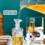2 Pièces 100ml Vaporisateur d'huil de Cuisine avec Balance, Vaporisateur d'huile et de vinaigre, en Verre et en Acier Inoxydable