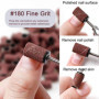 luoshaPUCY 100Pcs Embouts de Ponceuse Manchons Accessoire de Manucure, #180 Grain Bandes de Ponçage pour Manucure Pédicure (2*Fo