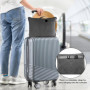 WANDGU 127×152cm Couverture Chaude d'avion: Grise Couverture de Voyage Ultra Légère, Couverture de Voyage Polyvalente et Oreille