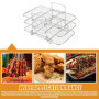 LEKEFETO Airfryer Accessoires pour friteuse à air chaud à 3 étages pour Ninja Foodi Dual Zone AF300EU/ AF400EU, Air Fryer Rack m