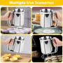 Distributeur de Pâte 800 ML, Distributeur Pate a Crepe en Acier Inoxydable, avec Support, Distributeur de Pâte à Crêpes, Distrib