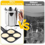 Distributeur de Pâte 800 ML, Distributeur Pate a Crepe en Acier Inoxydable, avec Support, Distributeur de Pâte à Crêpes, Distrib