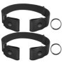 Firschoie 2 Pièces Ceinture Extensible Sans Boucle, Élastique Invisible Unisexe Ajustable pour Femme Homme, Convient aux Jeans e