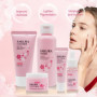 Fengyang® 5Pcs Set de Soins, Sakura Ensemble De Soins De La Peau, Soins Du Visage À Texture Rafraîchissante, Kit de Soins de La 
