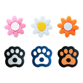 WLICCHS Lot de 6 amortisseurs de tennis en silicone pour raquette de tennis, raquette de badminton, raquette de squash, en forme